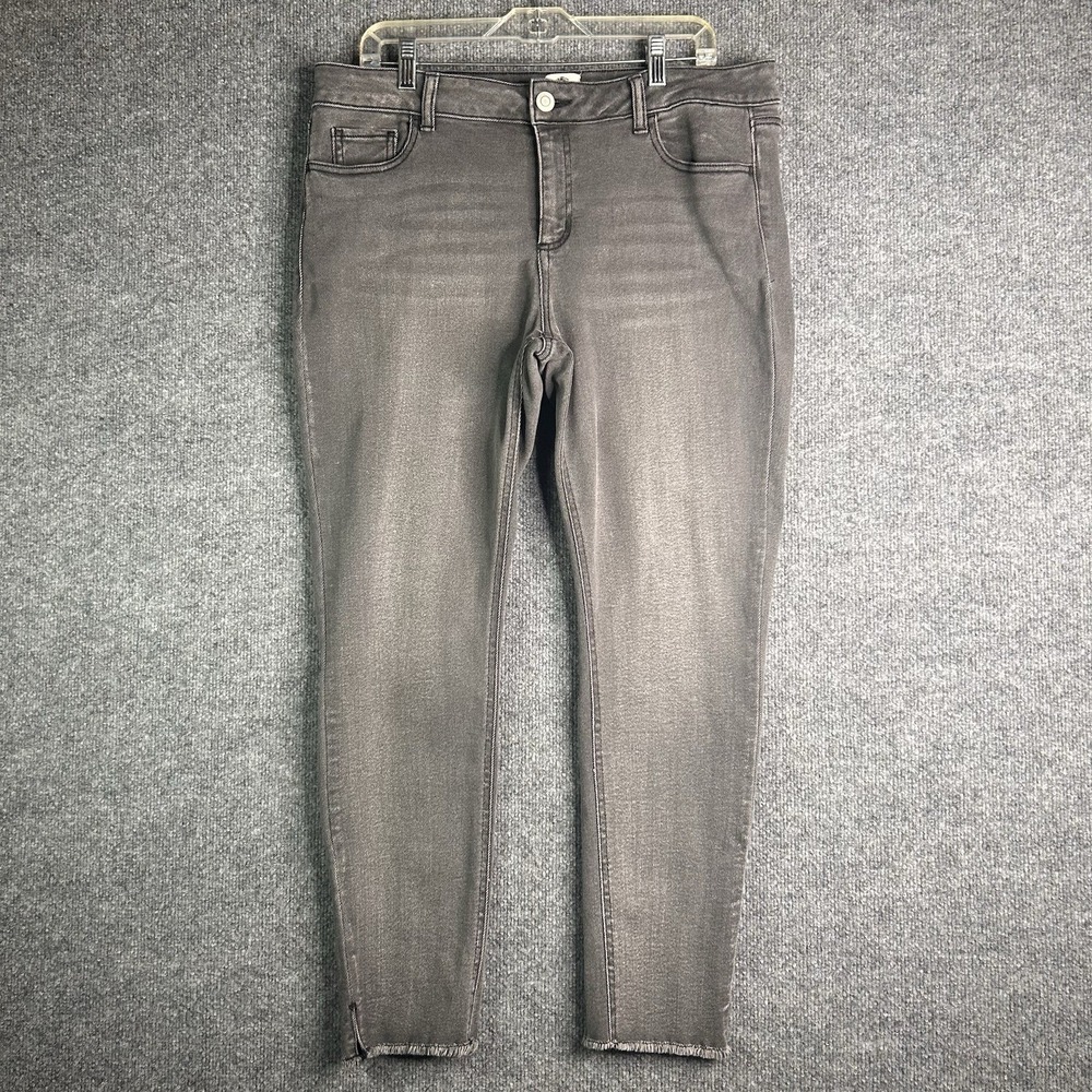 Lilis Closet Anthropologie Womens Skinny Jeans Size 30‎ Raw Hem Gray
